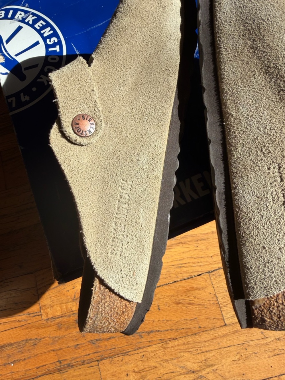 Birkenstock Taupe Boston Clogs - Picture 5 of 7
